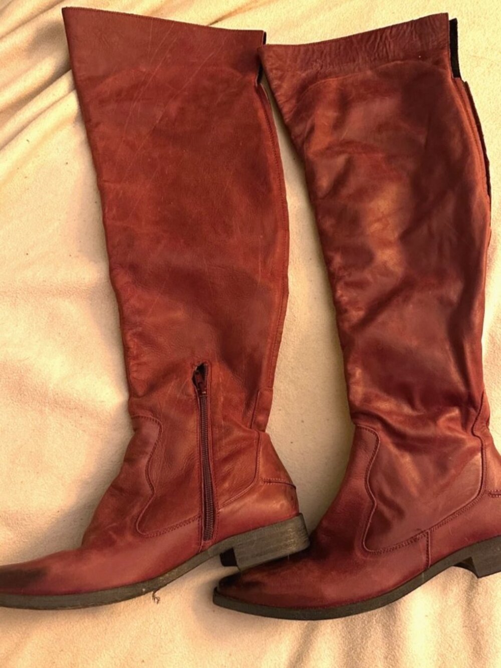 Free People Brenna Leather Over The Knee Boots sz EU 39 - Picture 2 of 8